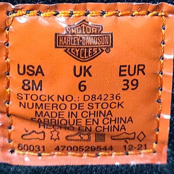 Harley-Davidson sz 8 Amherst D84236 Twin Zip Short Boots Leather Motorcycle Bike - Picture 8 of 16